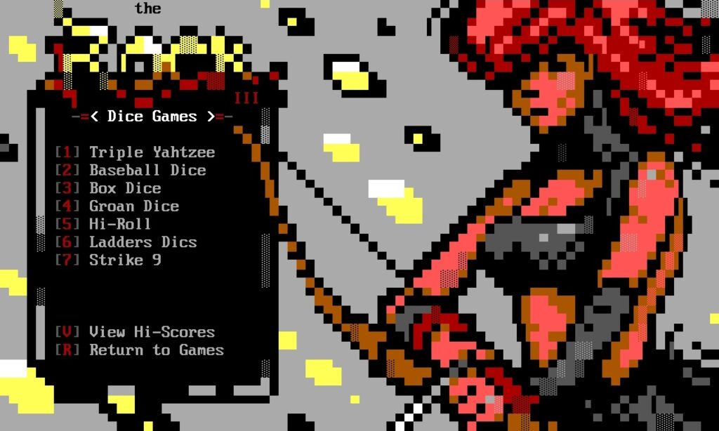 The ROCK Door Sub-Menu 2 ANSI screen